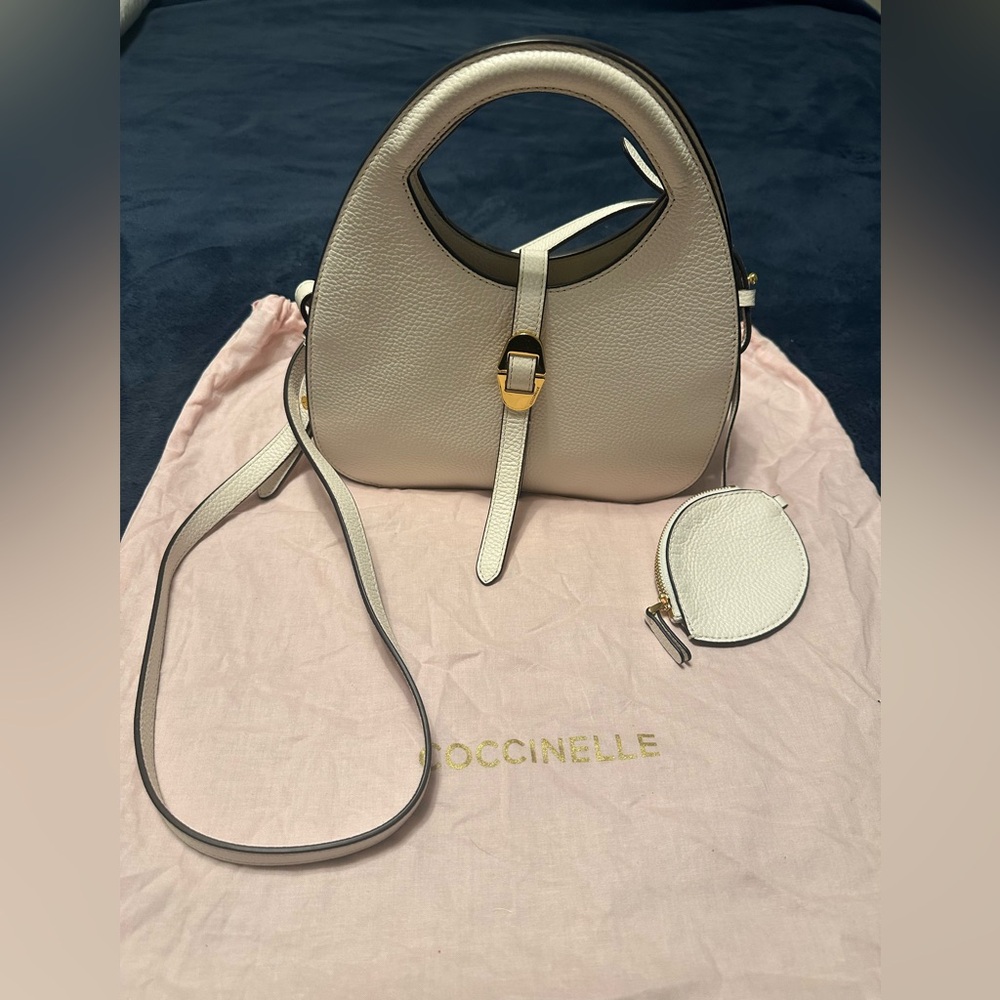 Coccinelle Cream Leather Women's Bag